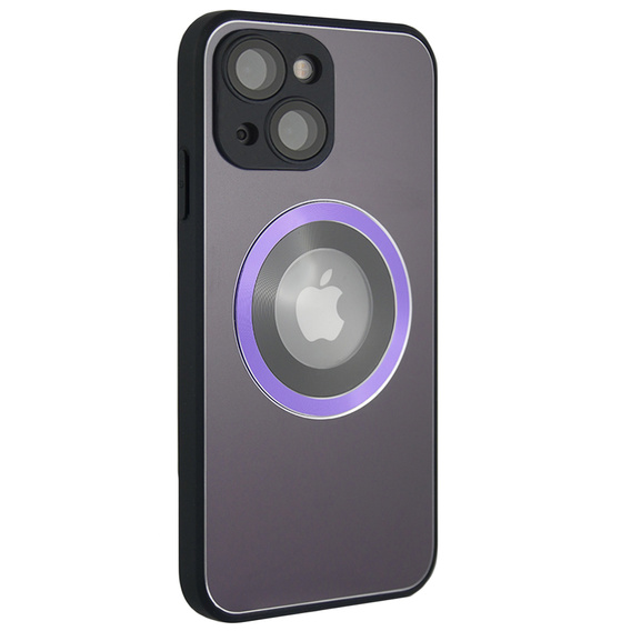 Чoхол до MagSafe до iPhone 13, Hole for Apple Logo, фіолетовий