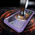 Чохол для Samsung Galaxy S25, Shockproof, зі склом, для MagSafe, фіолетовий