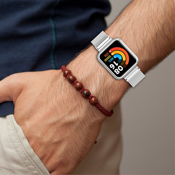 Металический браслет с чехлом для часов Xiaomi Redmi Watch 2 Lite, Silver