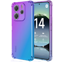 Чехол для Xiaomi Redmi Note 14 4G, Gradient Dropproof, Фиолетовый / синий