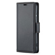 Чехол для Oppo Reno 13F / Oppo Reno 13FS, ERBORD Glossy Litchi, кошелек с клапаном, чёрный
