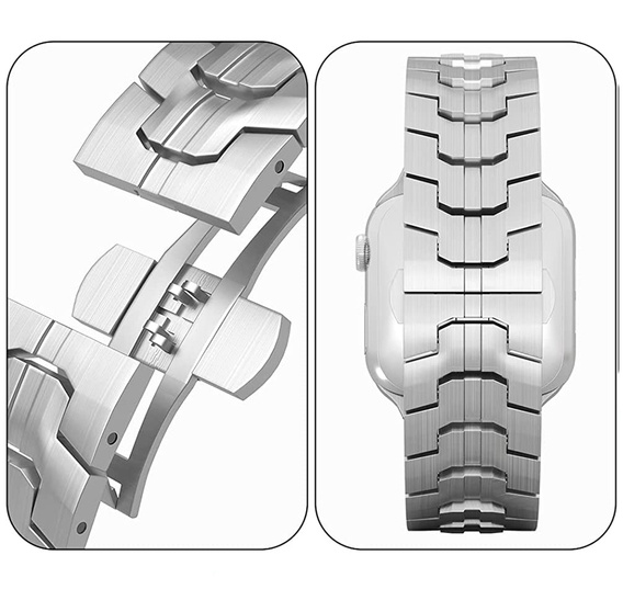   Браслет Stainless Segments до Apple Watch 7/6/5/4/SE/3/2/1 45/44/42mm, Silver