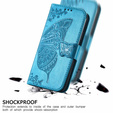 Откидной чехол для Motorola Moto G32, Butterfly, синий