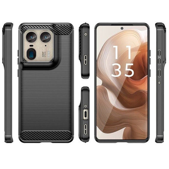 Чoхол до Motorola Edge 50 Ultra, Carbon, чорний