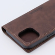Чехол для iPhone 15, ERBORD Vintage, бумажник с клапаном, кофе