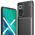 Чехол до Xiaomi Redmi Note 10 Pro, Carbon Gel, чёрный