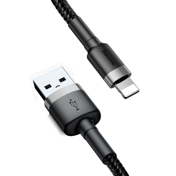 BASEUS Cafule Кабель Lightning 2A 3M - Grey/Black