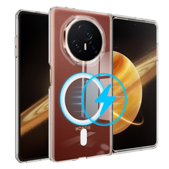 Чохол для Honor Magic V3 5G, Fusion Hybrid, для MagSafe, прозорий