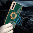 Чехол до Samsung Galaxy S22+ Plus, Electro Ring, зелёный