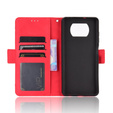 Футляр з клапаном для Xiaomi Poco X3 NFC / Poco X3 Pro, Card Slot, червоний
