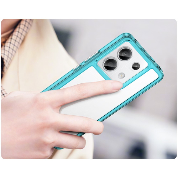 Чехол до Xiaomi Redmi Note 13 Pro 5G, Fusion Hybrid, прозрачный / синий