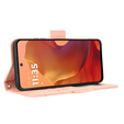 Футляр з клапаном для Motorola Moto G15 / Motorola Moto G15 Power, Card Slot, рожевий