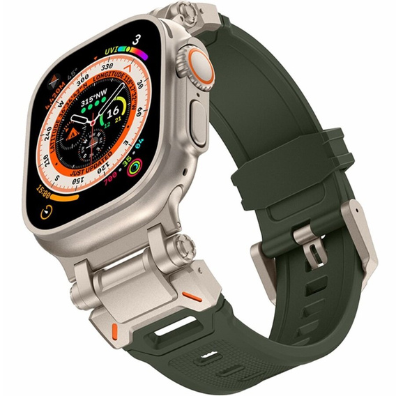 Ремешок ERBORD ProTech для Apple Watch 1/2/3/4/5/6/7/8/9/SE/Ultra/Ultra 2 42/44/45/49MM, зелёная