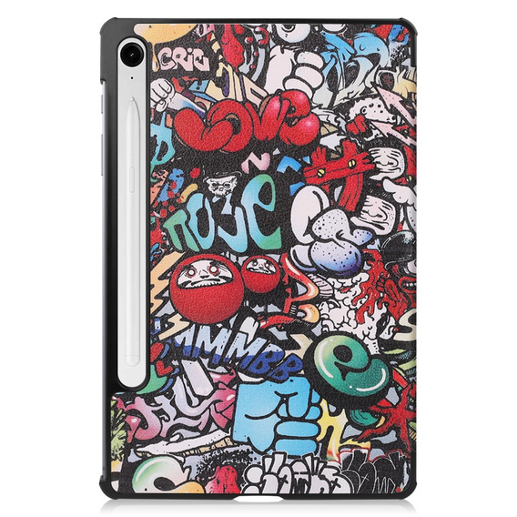 Чехол для Samsung Galaxy Tab S10 Lite / S10 FE / S9 FE, с откидной крышкой, graffiti