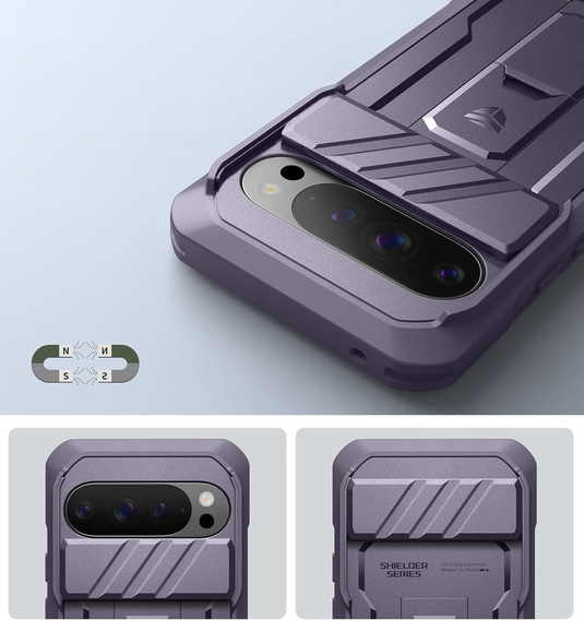 Броньований чохол Dexnor з отвором для камери та підставкою для Google Pixel 10 / Pixel 10 Pro