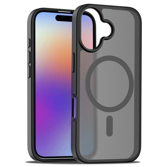 Матовий чохол для iPhone 17, для MagSafe, напівпрозорий чорний