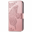 Чохол-книжка для Oppo A5 Pro 5G, Butterfly, рожевий rose gold