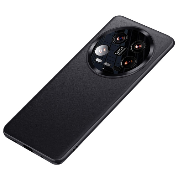 Шкіряний чохол для Xiaomi 14 Ultra, leather hybrid, чорний