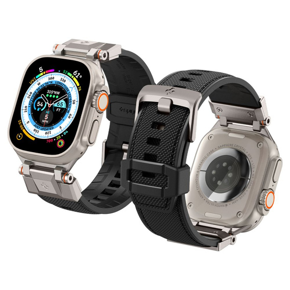 Ремінець SPIGEN для Apple Watch 1/2/3/4/5/6/7/8/SE/Ultra 42/44/45/49MM, Durapro Armor, чорний