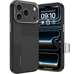 Чехол BENKS Kevlar для Samsung Galaxy S25 Ultra, для MagSafe, Carbon Fiber, чёрный