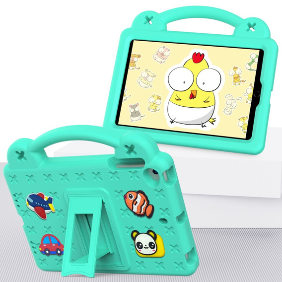 Детский чехол для iPad mini 7.9" 2019/2015/2014/2013/2012 (5/4/3/2/1 gen.), Cute Patterns, с подставкой, зелёный