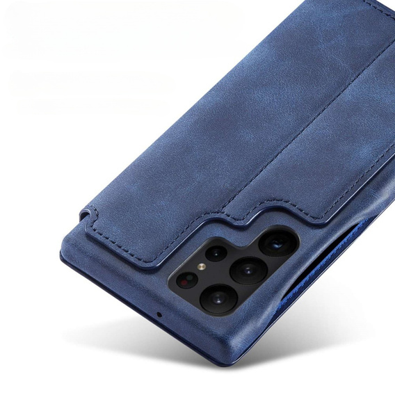 Откидной чехол для Samsung Galaxy S23 Ultra, ERBORD Retro, синий
