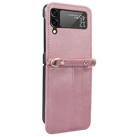 Чохол Leather Card Slots для Samsung Galaxy Z Flip3 5g, Pink
