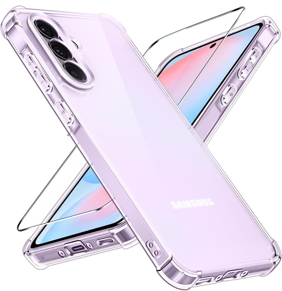Чохол для Samsung Galaxy A56, Erbord Dropproof, прозорий + скло