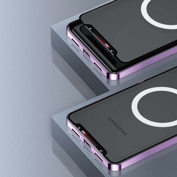 Захисний чохол для камери Samsung Galaxy S21 FE 5G, CamShield MagSafe, прозорий / фіолетовий