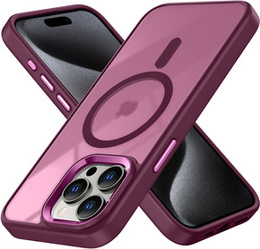 Чохол для iPhone 15 Pro Max, MagColor для MagSafe, бордовий