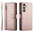 Чохол-книжка для Samsung Galaxy S24 FE, Wallet Zipper Pocket, рожевий