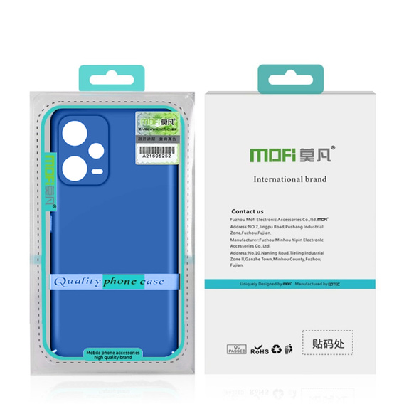 чехол MOFI для Xiaomi Redmi Note 12 Pro+ 5G, тонкий, синий
