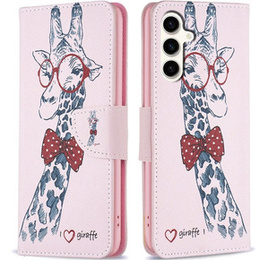 Откидной чехол для Samsung Galaxy S23 FE, Wallet, Giraffe розовый