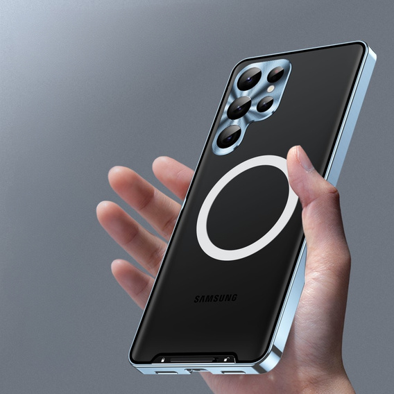 Защитный чехол для камеры Samsung Galaxy S23 Ultra, CamShield MagSafe, прозрачный / синий