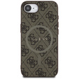 Чoхол GUESS до iPhone 16E, 4G Ring Classic Logo, коричневий