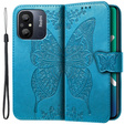 Откидной чехол для Xiaomi Redmi 12C, Butterfly, синий