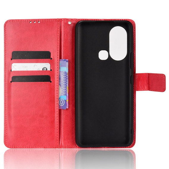 Откидной чехол для Infinix Hot 11s, Crazy Horse Wallet, красный