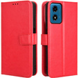 Футляр з клапаном для Motorola Moto E14, Crazy Horse Wallet, червоний