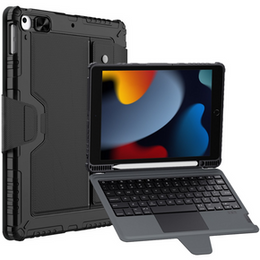 Чехол + клавиатура iPad 7/8/9 10.2 2019 / 2020 / 2021, NILLKIN Bumper Pen Slot, чёрный