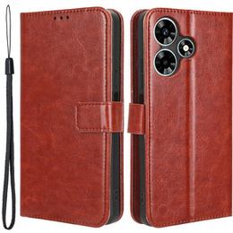 Футляр з клапаном для Infinix Hot 30, Crazy Horse Wallet, коричневий