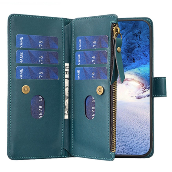 Откидной чехол для Samsung Galaxy A54 5G, Wallet Zipper Pocket, чёрный