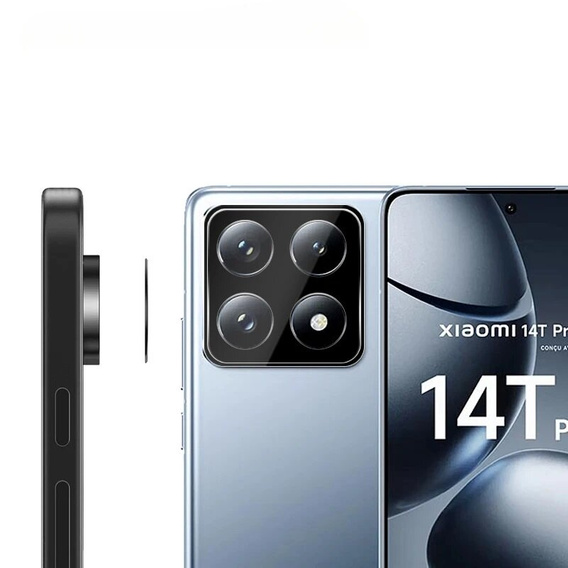 Загартоване скло камери для Xiaomi 14T Pro, чорний