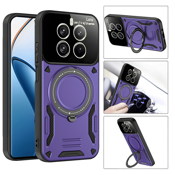 Броньований чохол для Realme 12 Pro 5G / 12 Pro+ 5G, Magnetic Ring, фіолетовий
