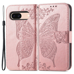 Чохол-книжка для Google Pixel 8A, Butterfly, рожевий rose gold