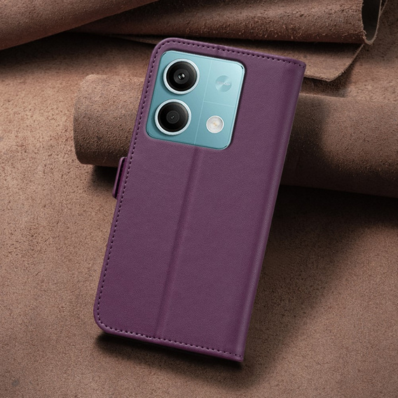 Откидной чехол для Xiaomi Redmi Note 13 5G, BINFEN Wallet, тёмно-фиолетовый