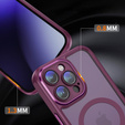 Чехол для iPhone 14 Pro, ERBORD Impact Guard, MagSafe, бордовый