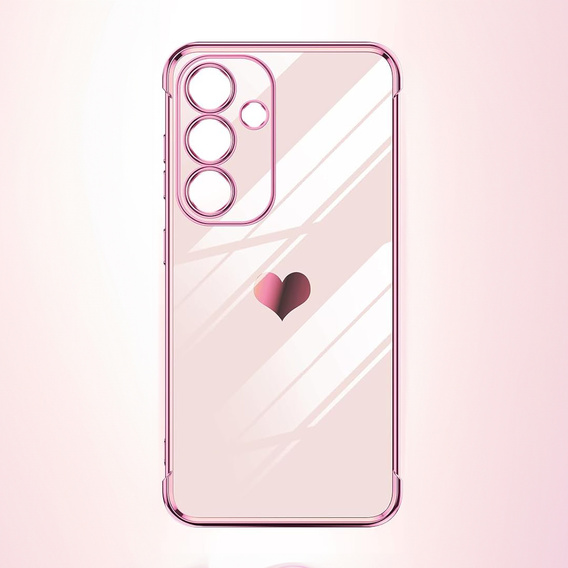 Чoхол до Samsung Galaxy S25 FE, Electro heart, рожевий rose gold