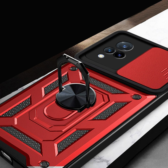 Чохол NOX Camera Slide Vivo V21 5G, CamShield Slide, червоний