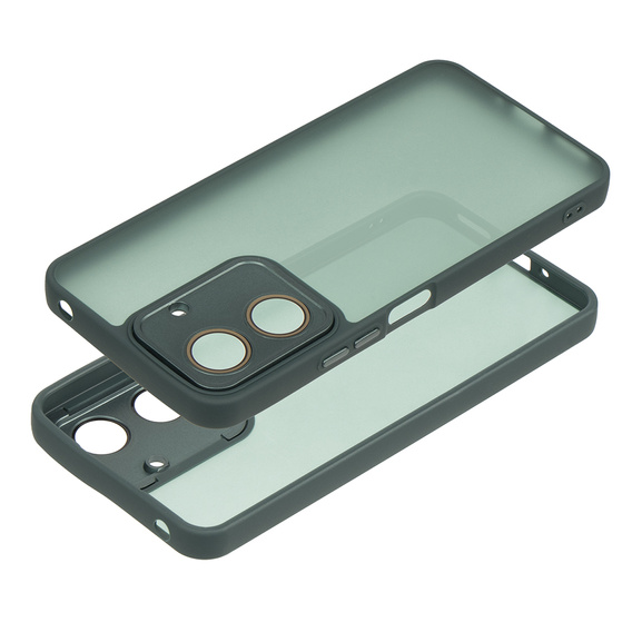 Чехол до Xiaomi Redmi 13C / Poco C65, Fusion Hybrid, прозрачный / зелёный
