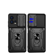 Броньований чохол для Motorola Edge 30 Fusion 5G, Camera Slide Card Slot, чорний